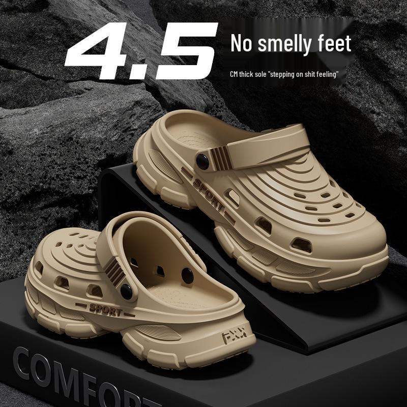 Spring/Summer Couple's One-Piece EVA Shoes: Comfortable, Casual, Puff Design, Non-Slip Sole.