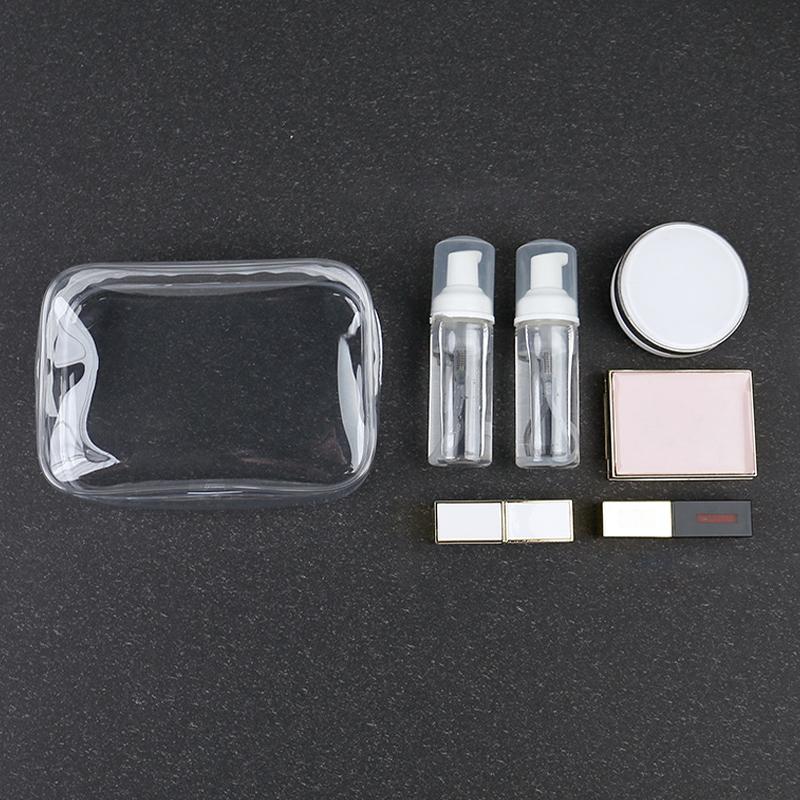 1Pc Women Travel Clear Makeup Bag Organizer Transparent Pvc Cosmetic Bags Beauty Toiletry Make Up Pouch Wash Storage Bags Pouch