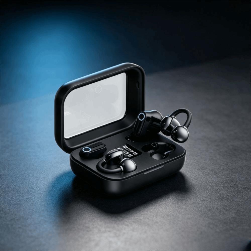 Long Range Wireless Earbuds Noise Reduction Ear Clip Earphones Open Ear Headset Fitness