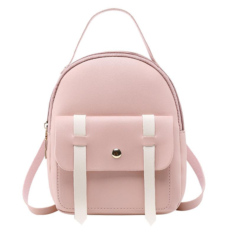 Contrasting color small backpack can be made of logo summer new product bag cover type casual versatile small bag