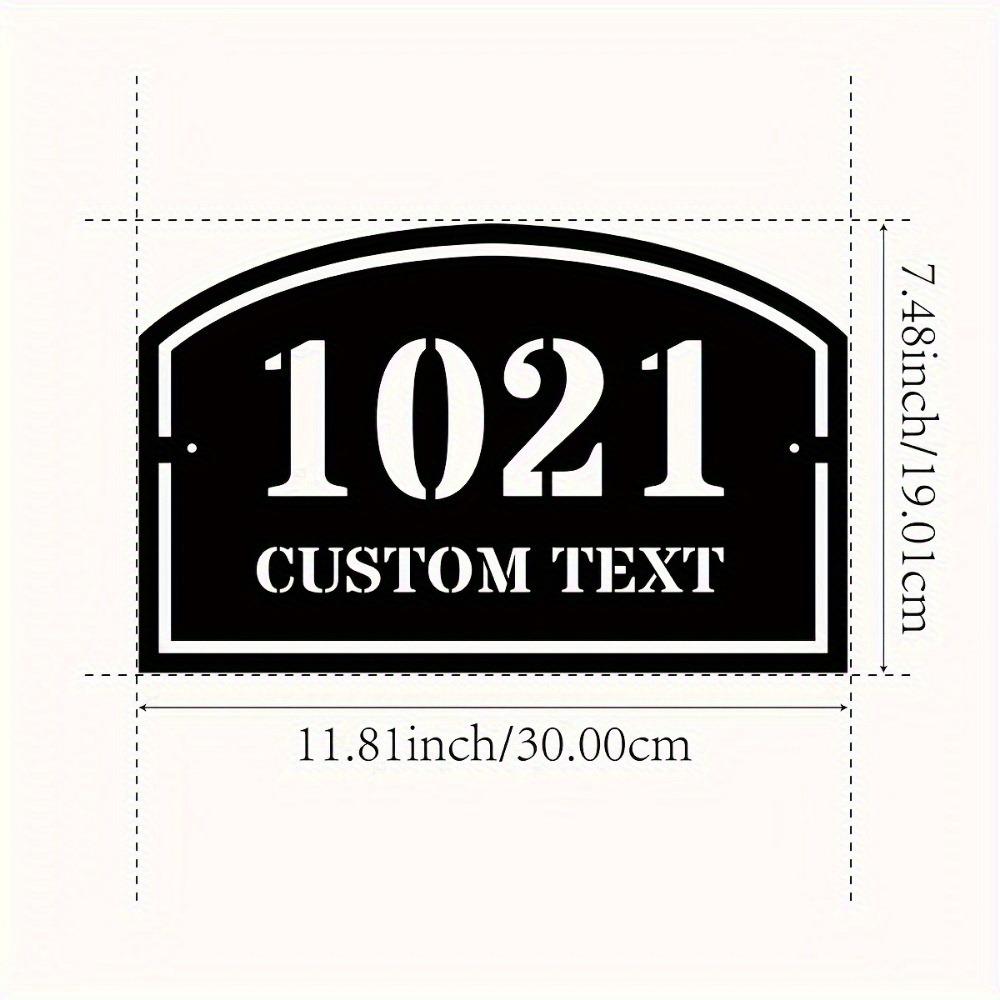 

Metal Wall Art Decor - Custom House Number Sign for Address Plaque Outdoor Garden Home Decor Personalized Street Name Plate TYDZ002980