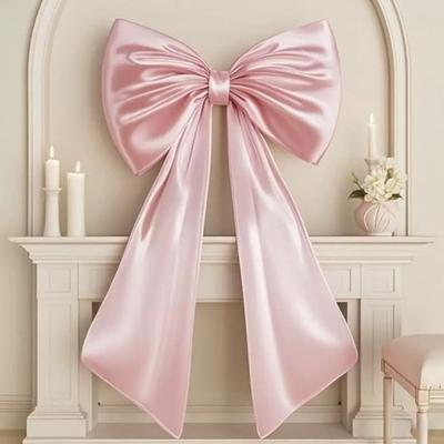 New Satin Ribbon Big Coquette Bow Hanging Large Giant Bowknot Bow Decoration Birthday Party
