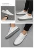 Four Seasons White Cowhide Casual Men's Shoes - Korean Fashion, Sporty & Trendy