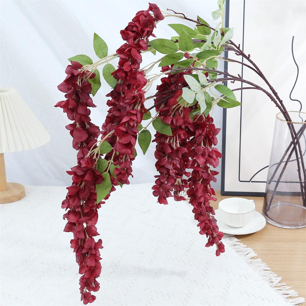 Five-branched Wisteria Hanging Decoration, Wedding, Artificial Flower, Garden Party