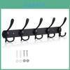 Durable Wall Mount Heavy Duty Clothes Hanger With 5 Hooks For Hotel Rooms And Bathroom Decor