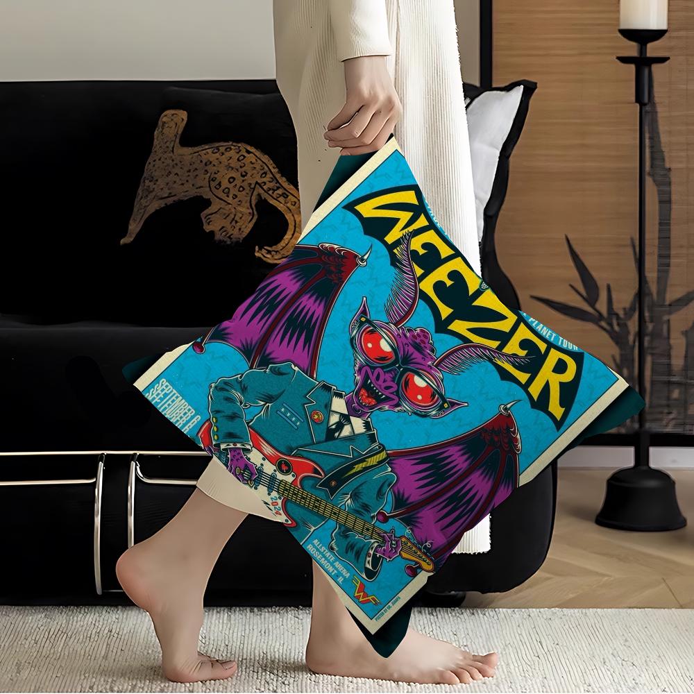 W-Weezer Band pillow cover sofa cushion cover home room decoration children gift