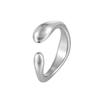 Irregular Geometric Opening Ring Niche Simple And Versatile Women'S Ring Jewelry Electroplated Titanium Steel A