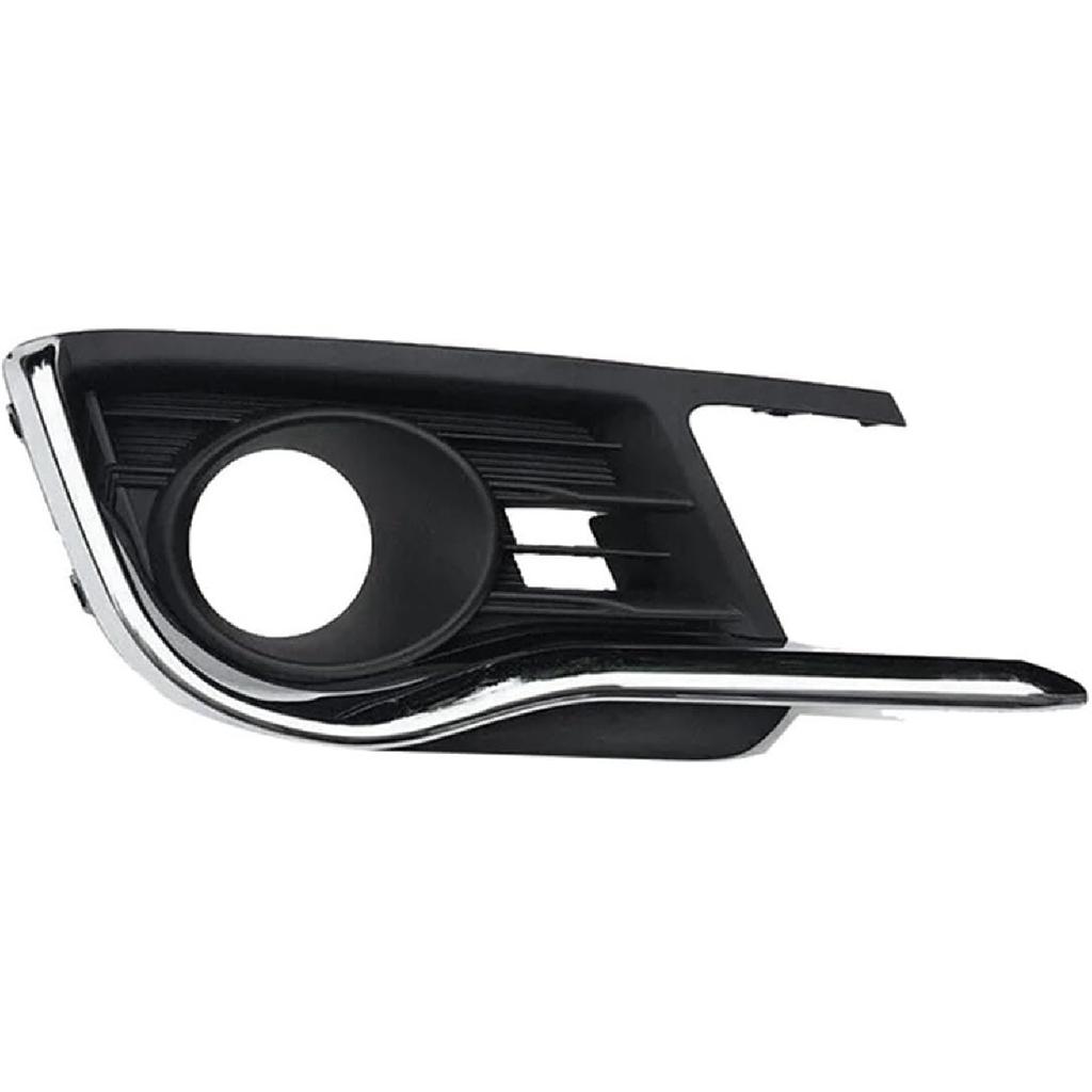 Car Front Bumper Fog Light Cover with Chrome Trim Strip Compatible for Suzuki Ciaz 2015-2017 Car Fog Lamp Grille Bezel(1 Pair)
