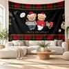 Weihnachtlich bedruckter Wandteppich für Schlafzimmer Wohnzimmer Wanddekoration Feiertagsgeschenk