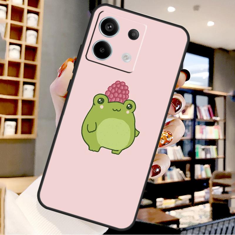 Cute Kawaii Frog For Xiaomi Redmi Note 14 Pro 12 11 9 10 13 15 Pro Plus Case For Redmi 15 10C 12C 13C 14C 15C