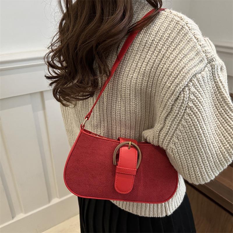 Summer new fashion buckle niche casual commuting versatile shoulder underarm bag premium handbag