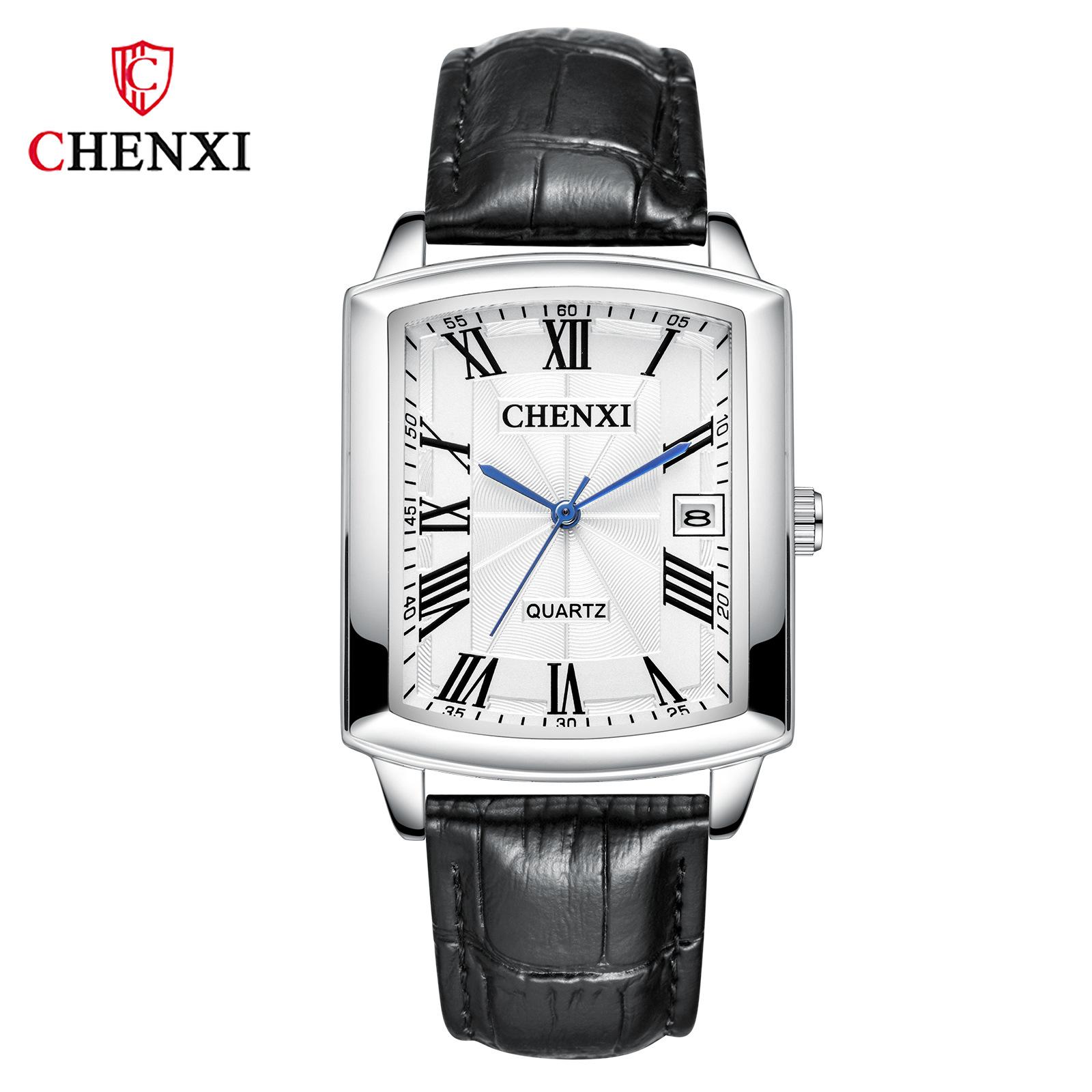 

Новые роскошные мужские часы высшего бренда с коробкой, повседневные часы с календарем, квадратные мужские кварцевые часы