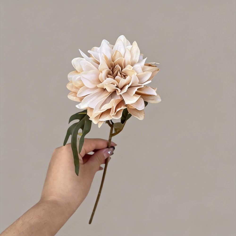 Artificial Single Dahlia Wedding Floral Material Handmade Dahlia Fake Flower For Photography Indoor Exquisite Party Prop