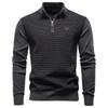 Gant 2025 Autumn/Winter Embroidery New Half Zipper Men's Stand Up Collar Cotton Sweater Business Casual Knitted Sweater