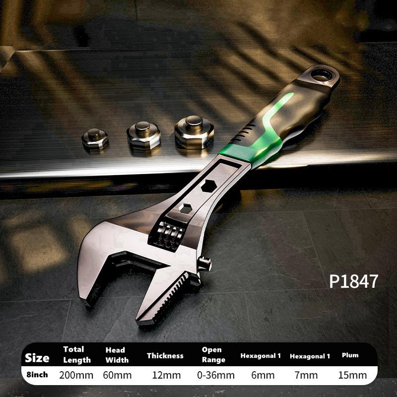 8/10/12 inch Adjustable Wrench Spanner Wrenches for Motorcycle Repair Adjustable Spanner Wrench Set Width Spanner Handle