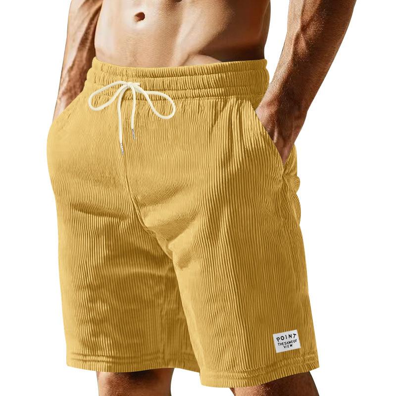 Men'S Straight Work Pants Fashionable And Casual Drawstring Shorts