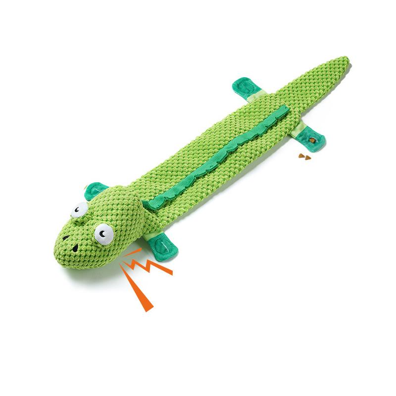 Manufacturer Cute Design Bite Resistant Chew Dog Plush Feeder Toy зелёный