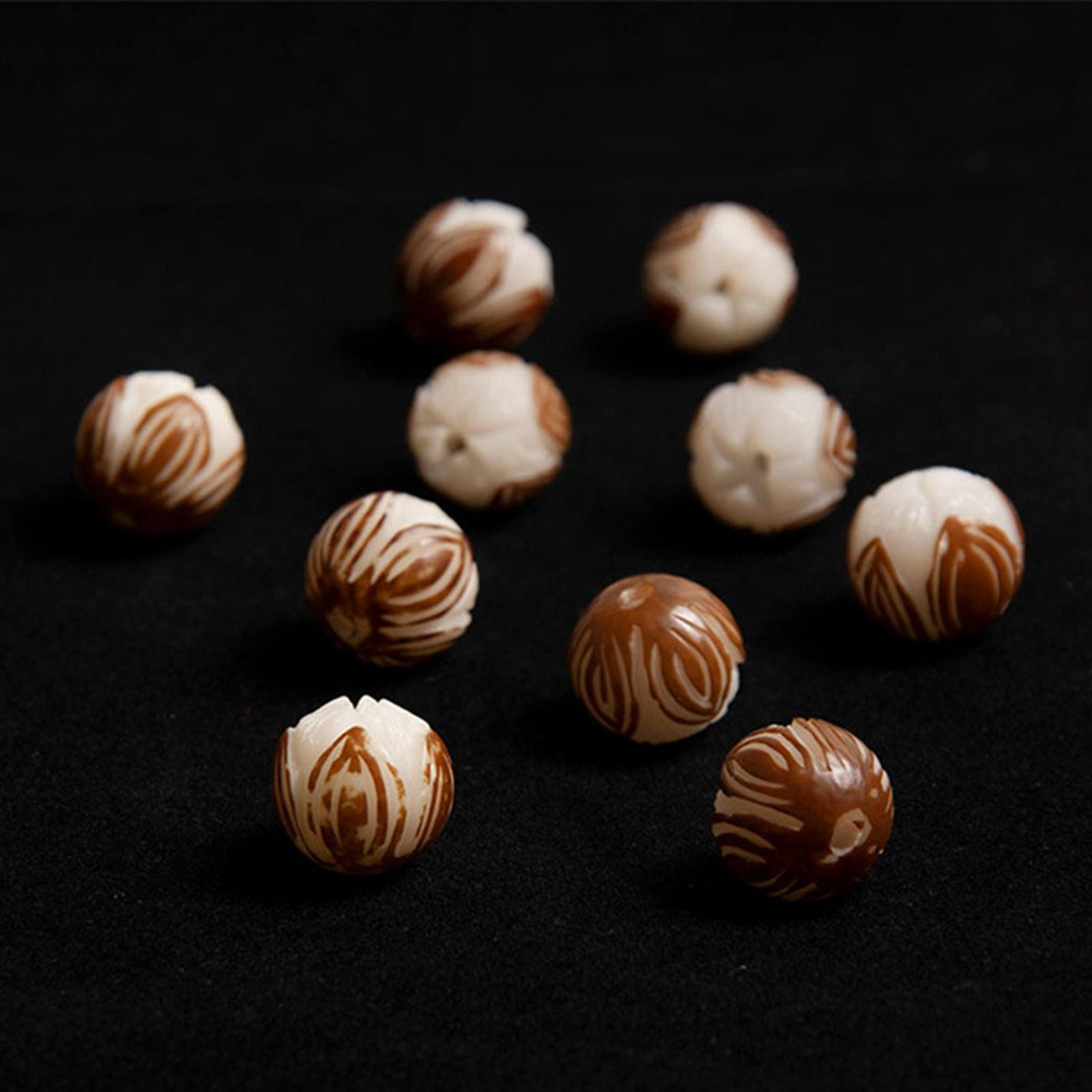 Handcrafted Wooden Beads Set for DIY Jewelry Making 1.2cm