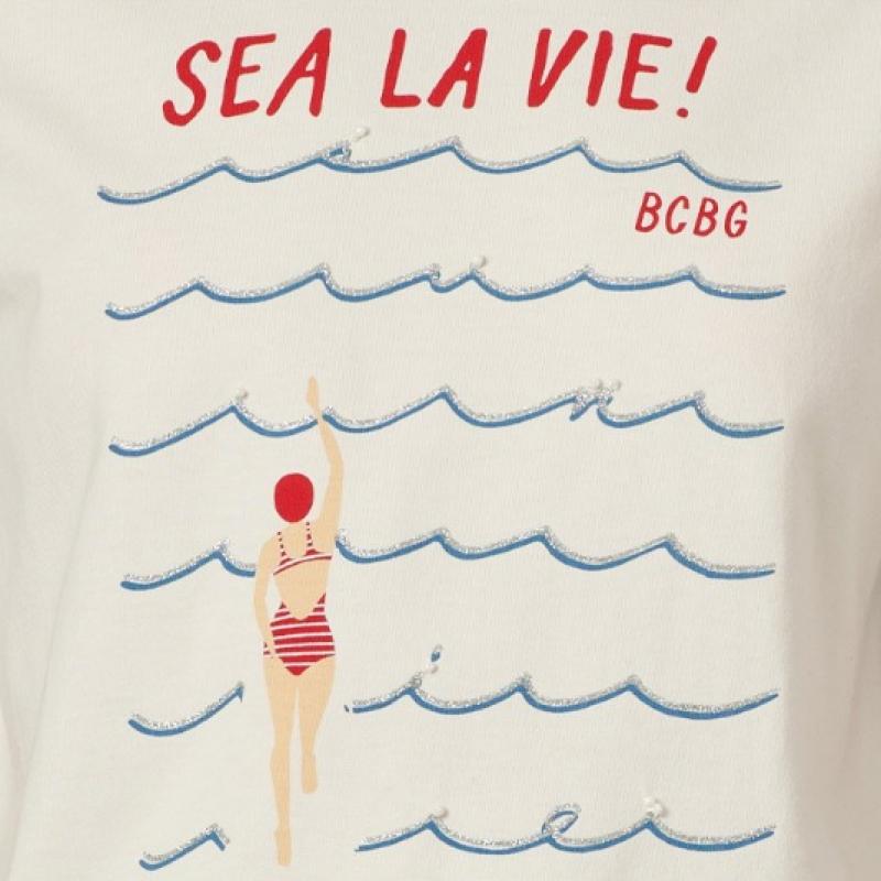 Bcbg One PoinT Half Sleeve T shirT B4m4x421