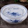 10-Inch Round Gongfu Ceramic Tea Tray with Double-Layer Water Storage