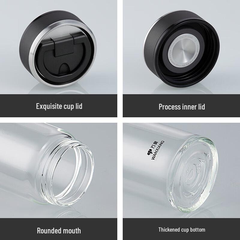 WANXIANG Single Layer Thickened Portable Glass Cup