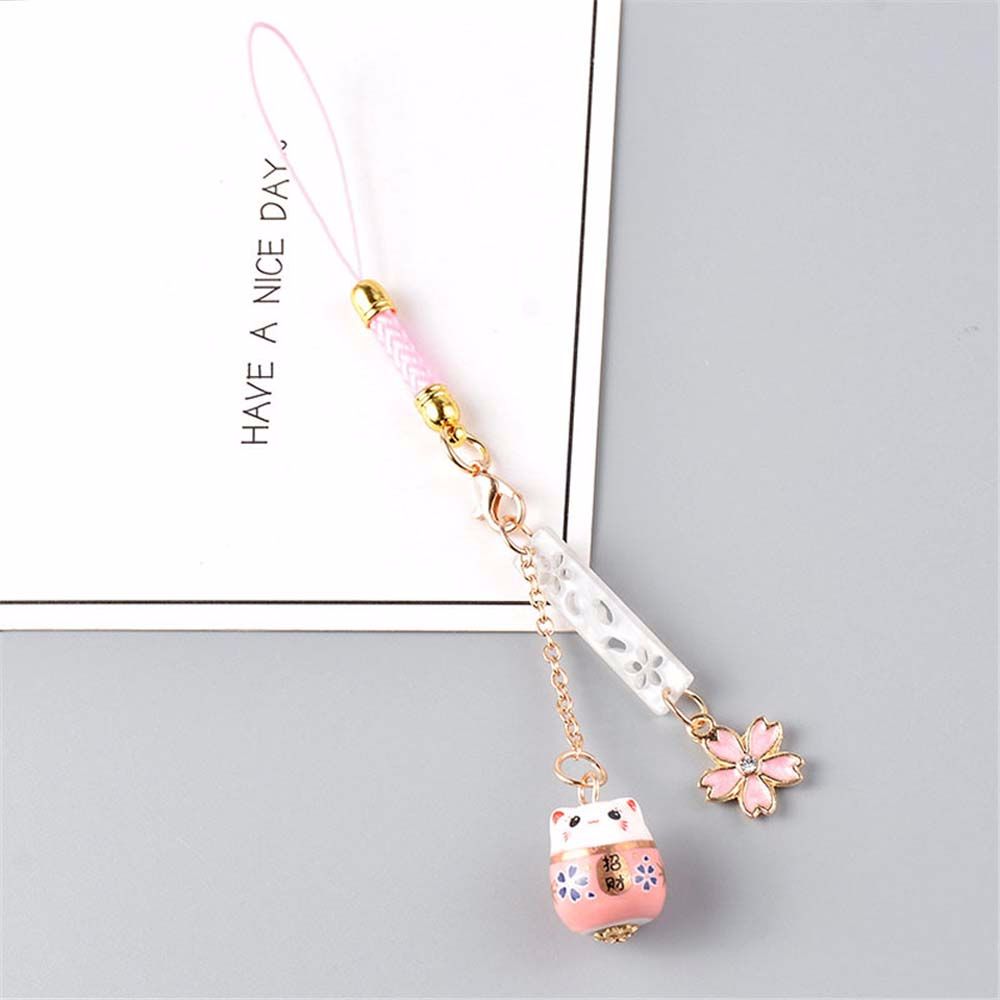 Hanging Rope Phone Pendant Daisy Mobile Phone Rope Camera Lanyard Maneki Neko Smart Phone Strap
