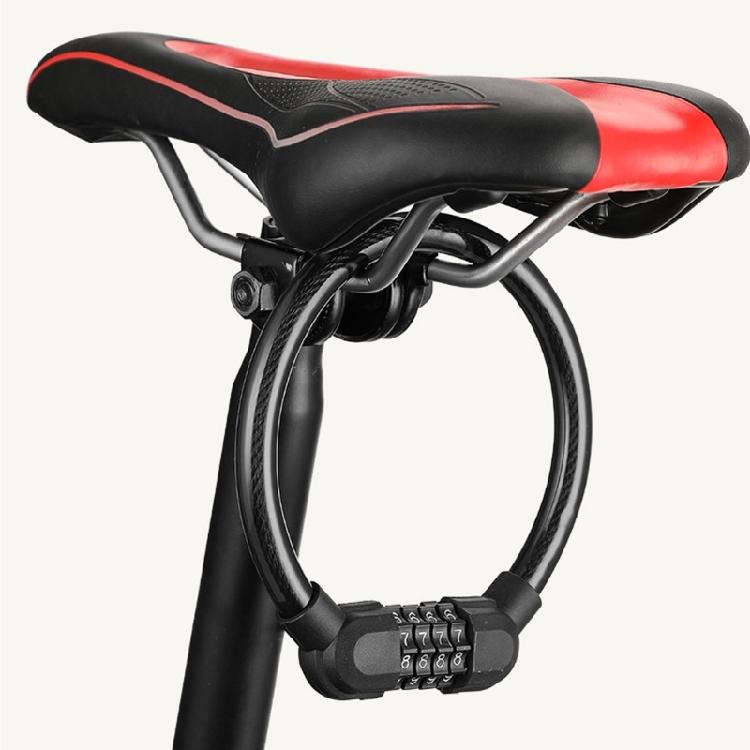 Heavy Duty 4 Digit Bicycles Cable Lock, Bike Portable Code Lock Cable Anti Theft