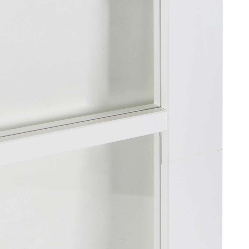 Sliding Door White 93 x 232 cm Solid Pine Wood and Glass