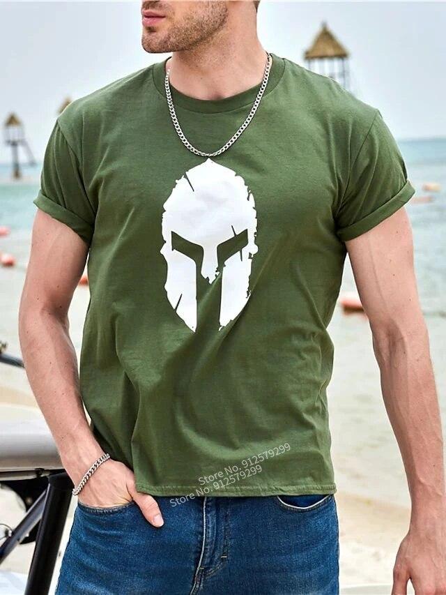 

Мужская летняя футболка с коротким рукавом Spartan Warrior с 3D принтом, модная уличная футболка в стиле Харадзюку