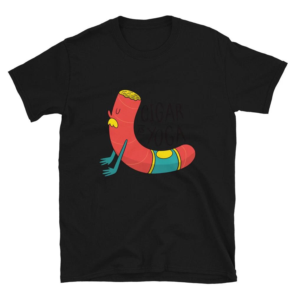 Cigar Yoga Loving CIgar Smokers T-Shirt 4XL