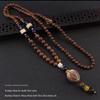 Trendy Unisex Wooden Bead Necklace: Versatile, High-End Pendant for Sweater Chains and Cotton Linen Attire