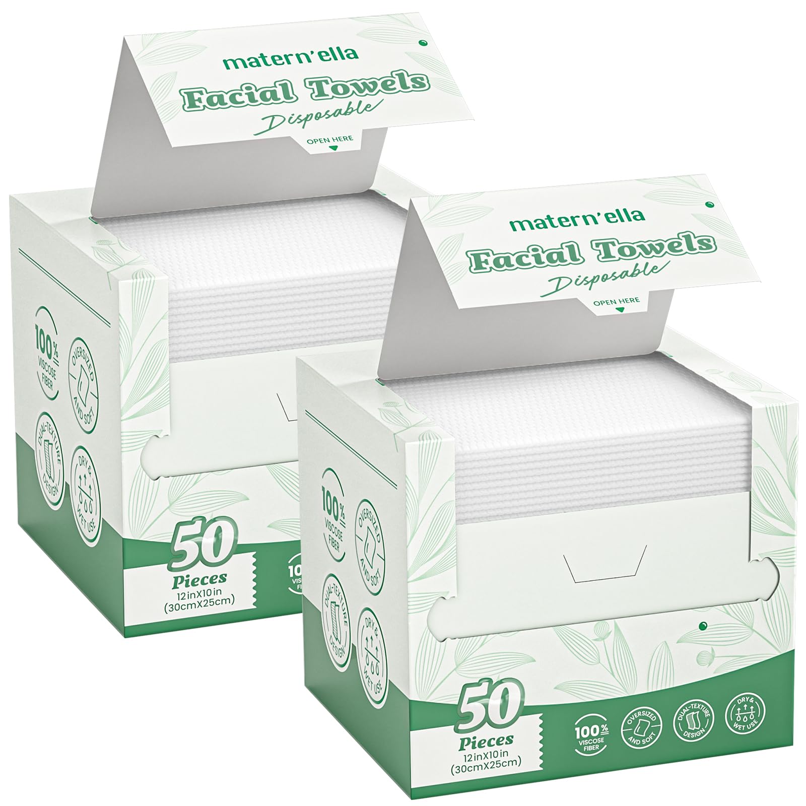 

Одноразовые бумажные полотенца для лица Extra Wet Dry Thick Matern ella, 30x25 см, Большие, и Использование,