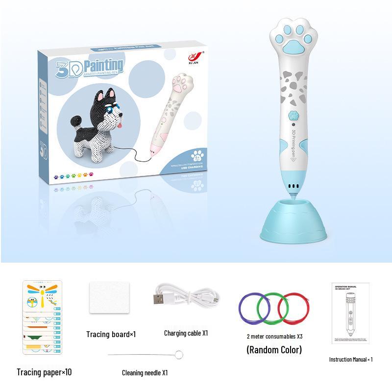 Handmade 3D Printed DIY Toys Set with Low-Temperature 3D Printing Pen