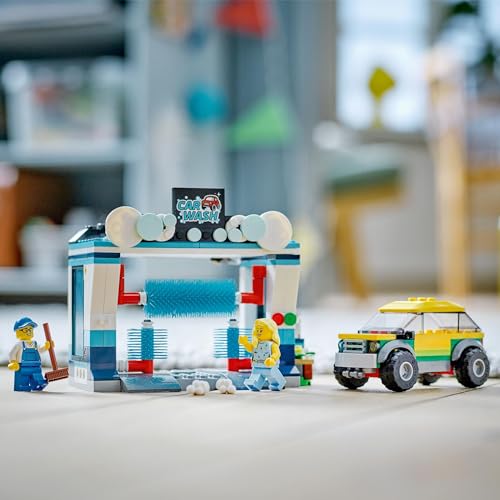 LEGO City Drive-Thru Car Wash Machine Toy Present Birthday Block Educational Christmas Boys Girls Children 6 Years Old 7 Years Old 8 Years Old 9 Years