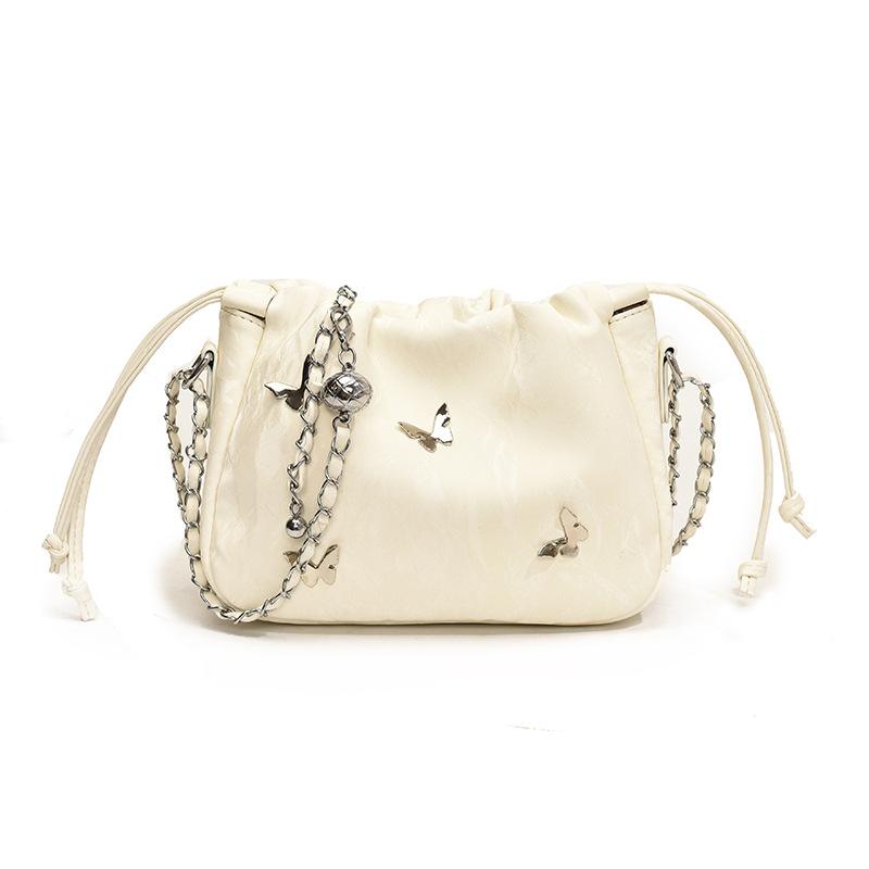 Korean Version of the Hot Sale, Niche Daily Leisure Butterfly Pumping with Cloud Bag, Female Foreign Versatile High-end Chain Messenger Bag