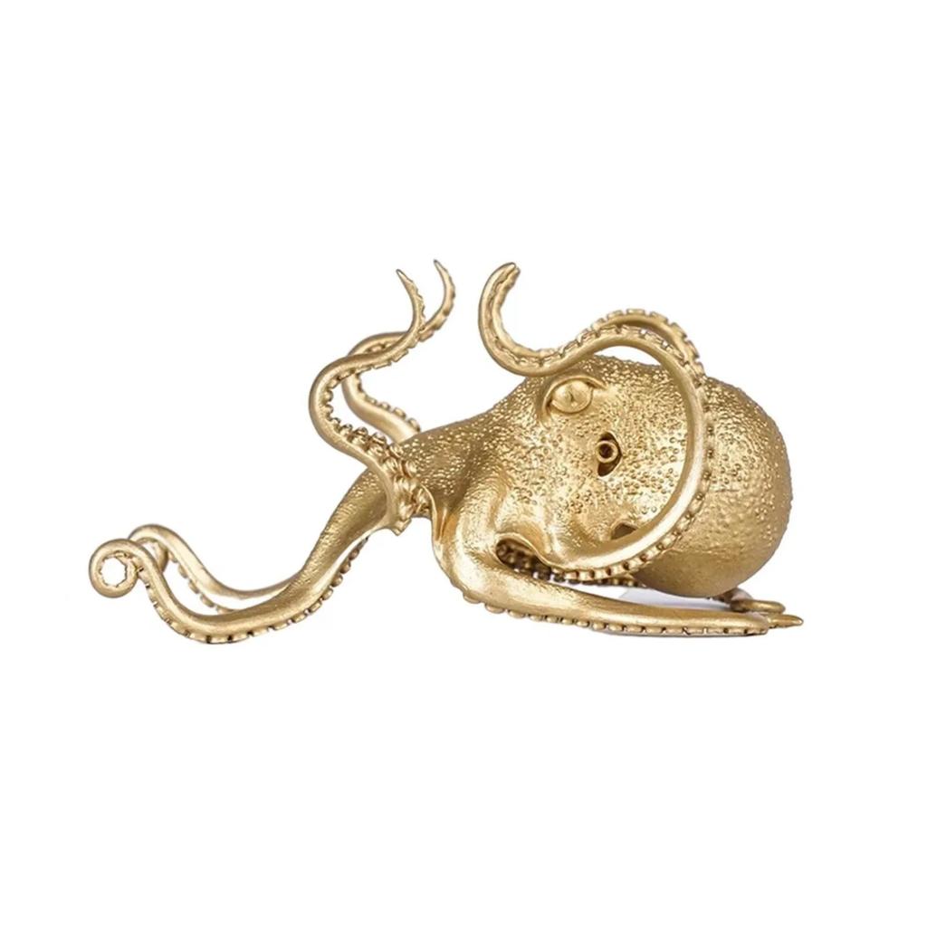 Creative Octopus Mobile Phone Stand Gold Octopus Decorative Ornament Pen Holder