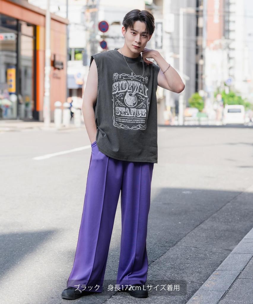 [VERBESSERT] [SIDEWAYSTANCE] Label Pigment Ärmelloses T-Shirt