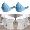 1/2Pcs Blue Bird Toilet Bolt Cover Resin Animal Figurine Toilet Floor Bolt Screw Decorative Cover Home Hotel Bathroom Ornament