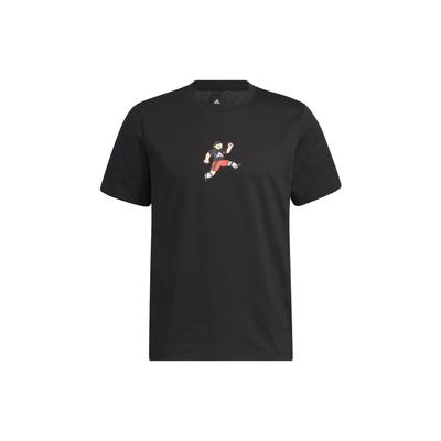 adidas X Seebin SS23 Playful Series Graphic Print Casual Sports Short Sleeve T-Shirt Men Tops Black IA8115