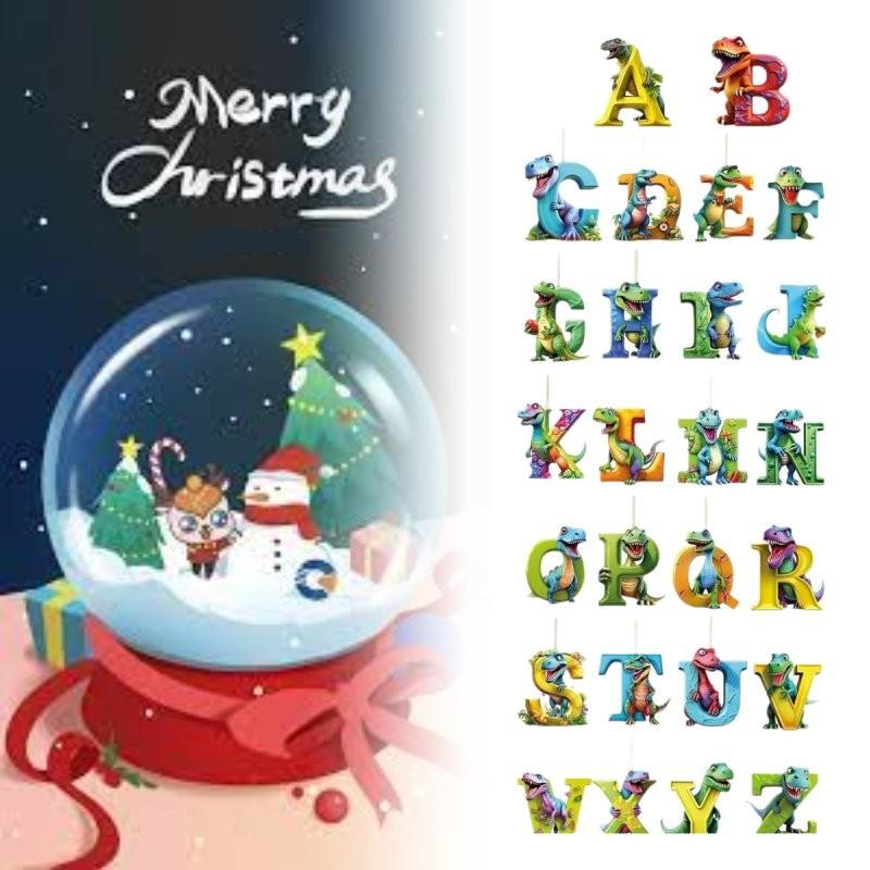 Colorful Acrylic Alphabet Letters Car Hanging Ornament For Christmas Home Decoration