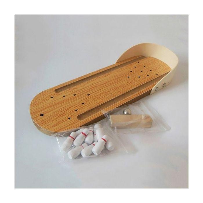 Bowling miniature en bois table miniature