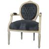 Stylish Ludwik Upholstered Armchair for the Living Room In White and Gray