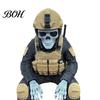 Military History Buff Gift Skeleton Hero Shelf Sitter Ornament, 3D Printed Soldier Figurine, Remembrance Sculpture Gothic Tactical Warrior Sitting