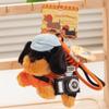 Hamburger Plush Dog Keychain Dachshund Plush Puppy Dolls Charm Car Key Ring  Men