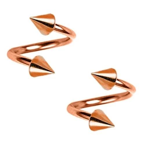 2pc/set Surgical Steel Spiral Twisted Lip Ring Nose Rings 16 Gauge Ear Cartilage Helix Piercing Body Accessories Jewelry Gift