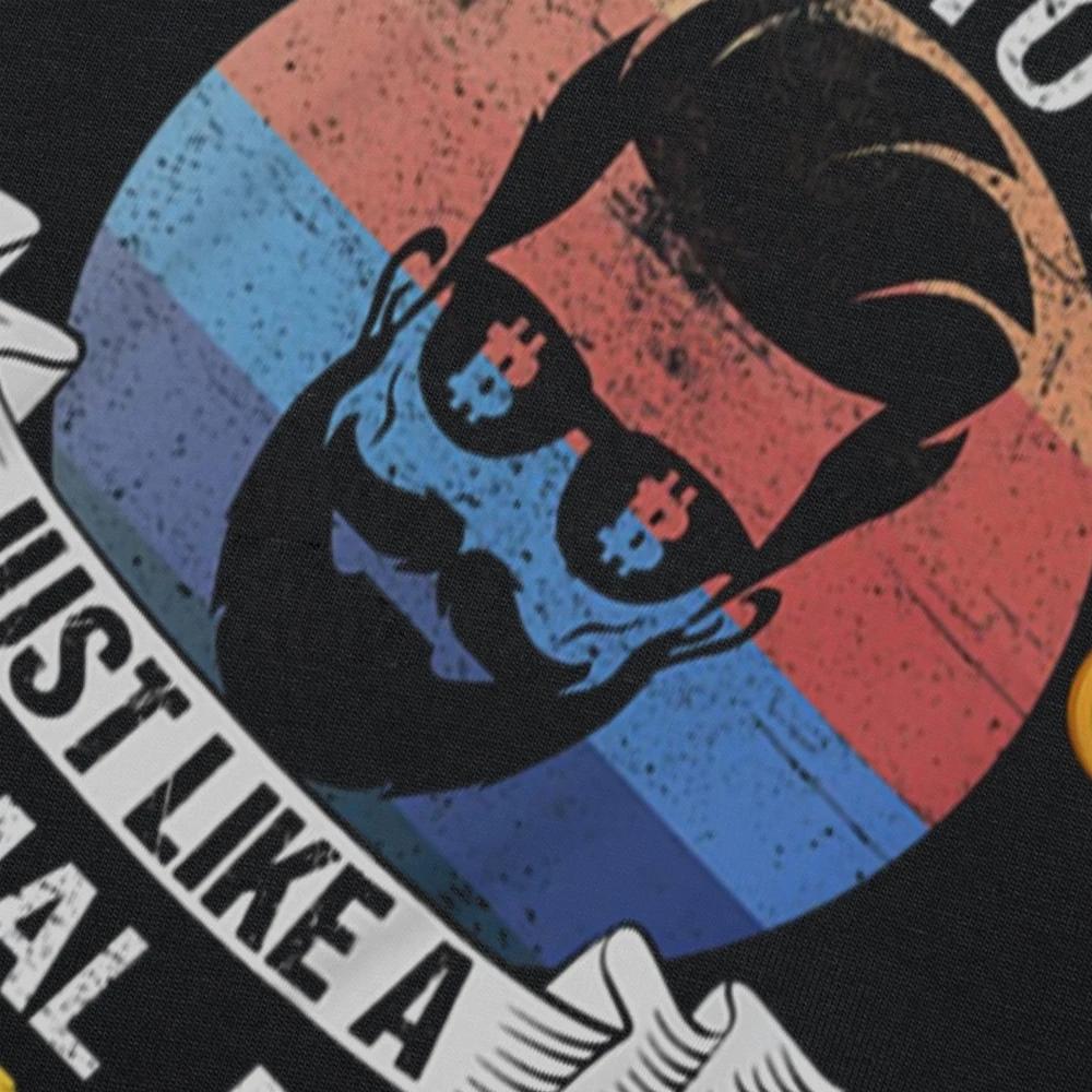 Zabawny Bitcoin Crypto Tata Jak Normalny Tata T-Shirty Graficzne Bawełniane Streetwear Krótki Rękaw Prezenty Urodzinowe Letni T-shirt