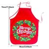 Santa Claus Snowman Printed Christmas Aprons Sleeveless Xmas Home Cooking Baking Apron Waist Bib Pinafore Christmas Decorations
