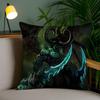 Warcrafts Of World W-Wow Pillow Case Home Dorm Chair Back Short Plush Double-Sided Printing Office Nap Time Cushion Cover