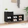 Shoe Cabinet with Storage Black Oak Effect 102 X 36 X 60 Cm