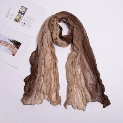 Sciarpa intrecciata con colori coordinati, sciarpa da donna con stampa dipinta a mano, imitazione di colori contrastanti